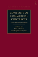 Contents of Commercial Contracts: Terms Affecting Freedoms 1509945385 Book Cover