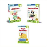 Kumon Grade 1 Set (3 workbooks) Addition, Subtraction, Word Problems 1953845835 Book Cover