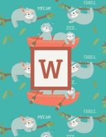 W: Letter Cute Sloth Animal Monogrammed 2020 Weekly Planner - January 2020 - December 2020 (8.5x11) 1705842526 Book Cover