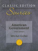 Classic Edition Sources: American Government (Classic Edition Sources) 0073379832 Book Cover