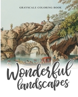 Wonderful Landscapes Grayscale Coloring book: Colouring book for adults, anti-stress and relaxation B084DD8T9V Book Cover