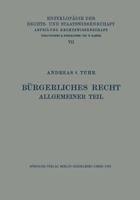 Burgerliches Recht Allgemeiner Teil 3642938086 Book Cover