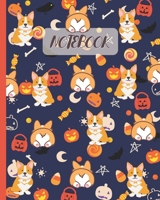 Notebook: Cute Corgi & Butt with Halloween Theme - Lined Notebook, Diary, Track, Log & Journal - Gift Idea for Boys Girls Teens Men Women (8"x10" 120 Pages) 1696924715 Book Cover