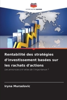Rentabilité des stratégies d'investissement basées sur les rachats d'actions (French Edition) 6209795692 Book Cover