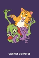 Carnet de Notes: Chats contre zombies A5 blanc - 120 pages pour propri�taires de chats 1686587201 Book Cover
