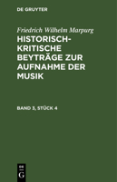 Historisch-kritische Beyträge zur Aufnahme der Musik 311268365X Book Cover