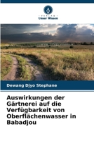 Auswirkungen der Gärtnerei auf die Verfügbarkeit von Oberflächenwasser in Babadjou (German Edition) 6208103304 Book Cover