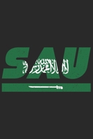 Sau: Saudi Arabien Notizbuch mit punktraster 120 Seiten in wei�. Notizheft mit der saudi arabischen Flagge 1697452868 Book Cover