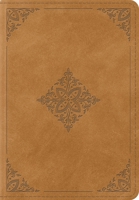ESV Large Print Bible (Trutone, Nubuck Caramel, Fleur-De-Lis Design) B0GNMWHNTY Book Cover