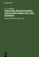 Wechselbeziehungen zwischen Sprache und Denken 3112645219 Book Cover