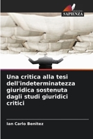 Una critica alla tesi dell'indeterminatezza giuridica sostenuta dagli studi giuridici critici (Italian Edition) 6209361692 Book Cover