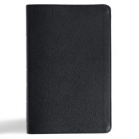 CSB Thinline Bible, Anglicised Edition, Black Genuine Leather B0F4JGPCQG Book Cover