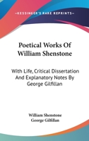 The Poetical Works of William Shenstone 114065196X Book Cover