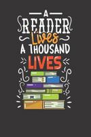 Notebook: Reading Book Reader Gift Student Teacher College Ruled 6x9 120 Pages 1084183056 Book Cover