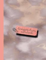 Composition Notebook : Large Sparkle Glitter School or Academic College Ruled Notebook for Girls and Women - Pink and Peach Marble 1795778326 Book Cover