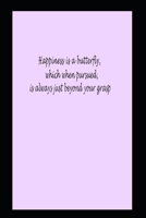 Happiness is a butterfly, which when pursued, is always just beyond your grasp. B084DFY3P9 Book Cover