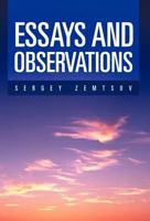 Essays and Observations 1475927924 Book Cover