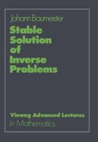 Stable Solution of Inverse Problems 352808961X Book Cover