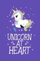 Unicorn at Heart: Unicorn Primary Composition Notebook, Unicorn Handwriting Practice Paper ABC Kids, Notebook with Dotted Lined Sheets for kindergarten Students 1695900855 Book Cover