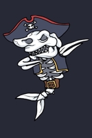 Scary Dabbing Shark Skeleton Pirate: Halloween Creepy Skull Lined Journal 1695388658 Book Cover