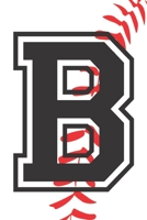 B Journal: A Monogrammed B Initial Capital Letter Baseball Sports Notebook For Writing And Notes: Great Personalized Gift For All Players, Coaches, ... Last Names (White Red Black Ball Laces Print) B083XTGHKH Book Cover