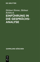 Einführung in die Gesprächsanalyse 3110172178 Book Cover