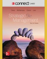 Connect Access Code Card for Strategic Management: Text and Cases 1259900045 Book Cover