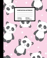 Composition Notebook: Lovely Panda Wide Ruled Paper Journal Blank Lined Workbook for Teens Kids Students Girls, for Home School & Writing Notes 1676471790 Book Cover