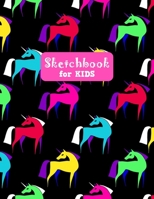 Sketchbook for Kids: Cute Unicorn Large Sketch Book for Drawing, Writing, Painting, Sketching, Doodling and Activity Book- Birthday and Christmas Gift Ideas for Kids, Girls, Boys, Teens and Women - Li 1655675605 Book Cover