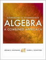 Elementary and Intermediate Algebra: A Combined Approach 0534490247 Book Cover