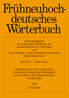 Frühneuhochdeutsches Wörterbuch. $nBand 10/Lieferung 4 (Frühneuhochdeutsches Wörterbuch, 10) 311073656X Book Cover