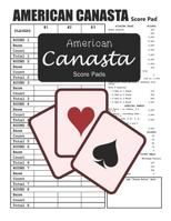 American Canasta Score Pads: Size 8.5" x 11" with 100 Pages 1080070028 Book Cover