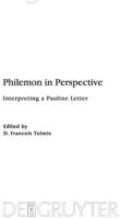 Philemon in Perspective: Interpreting a Pauline Letter 311022173X Book Cover