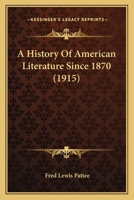 A History of American Literature.. 1502481723 Book Cover