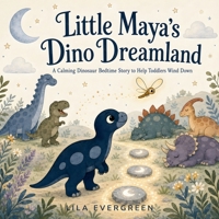 Little Maya's Dino Dreamland: A Calming Dinosaur Bedtime Story to Help Toddlers Wind Down (Goodnight, Little Spark Series) B0HD1FKZX1 Book Cover