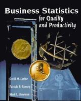 Business Statistics for Quality and Productivity 013352311X Book Cover