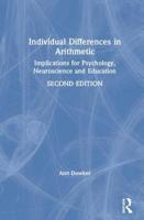 Individual Differences in Arithmetic: Implications for Psychology, Neuroscience and Education 1138800333 Book Cover