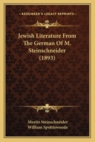 Jewish Literature From The German Of M. Steinschneider 1166921247 Book Cover