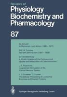 Reviews of Physiology, Biochemistry and Pharmacology, Volume 87 3662310570 Book Cover