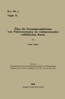 Über die Normalprojektionen von Vektorsystemen im n-dimensionalen euklidischen Raum 3662229161 Book Cover