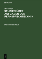 Studien über Aufgaben der Fernsprechtechnik (German Edition) 3486772104 Book Cover