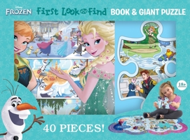 Disney Frozen - First Look and Find Board Book & Giant 40 Piece Puzzle - PI Kids 1503746917 Book Cover