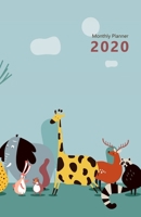 2020 Monthly Planner: Portable. Month on 2 pages followed by six Notes pages. Monthly layout Includes To-do section. 8.5x 5.5. Fits in purse. (Half Letter size). (Kids design, giraffe, elephant. Soft  1671854543 Book Cover