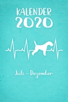 Kalender 2020: Türkiser Tageskalender Foxterrier Herzschlag Hunde 2. Halbjahr Juli Dezember ca DIN A5 weiß über 190 Seiten 1650665563 Book Cover