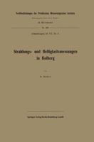Strahlungs- Und Helligkeitsmessungen in Kolberg 3662420740 Book Cover
