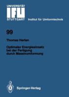 Optimaler Energieeinsatz Bei Der Fertigung Durch Massivumformung 3540508767 Book Cover
