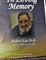 Robert Hall Funeral June 2019 0359725635 Book Cover