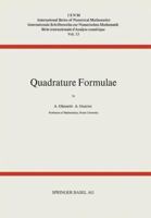 Quadrature Formulae 303485837X Book Cover