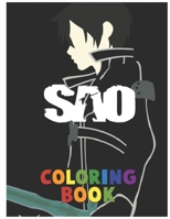 SAO coloring book: A Perfect Gift Relaxing Sword Art Online Coloring Books For Adults, Kids B08NF36FKB Book Cover