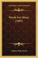 Words for Music 3337084230 Book Cover